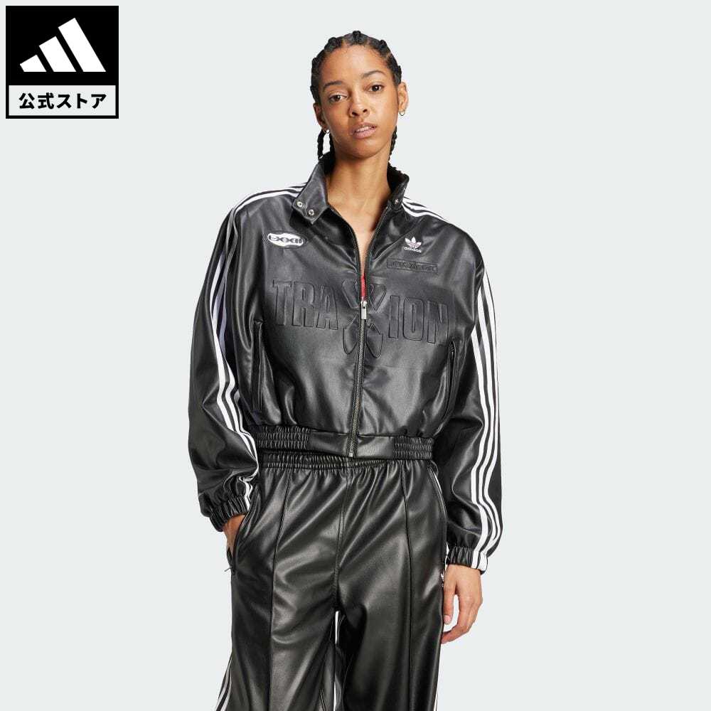 【公式】アディダス adidas 返品可 Adilenium シーズン2 バイカージャケット（ジェンダーニュートラル） オリジナルス レディース ウェア・服 アウター ジャケット 黒 ブラック JM9287 p1004のサムネイル