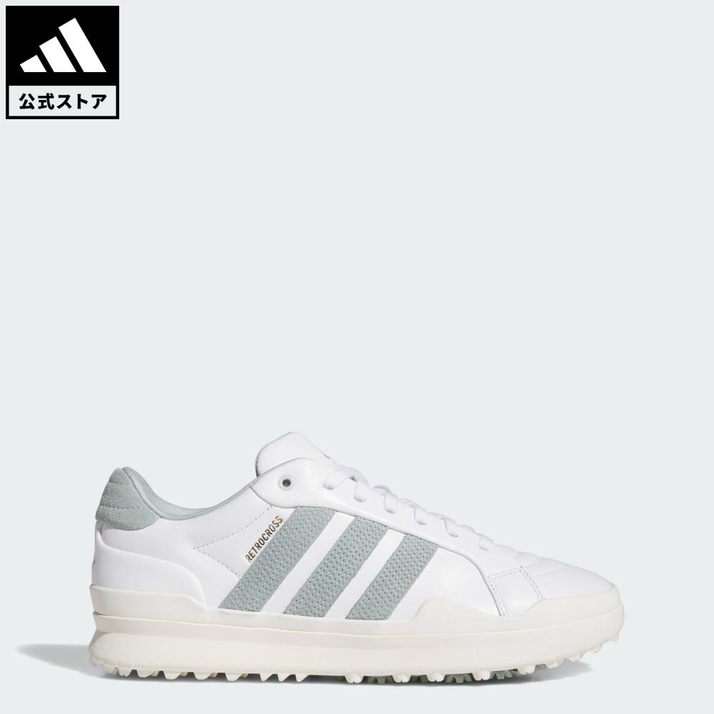 乐天商城 - 【ポイント10倍 5/9 20:00～5/20 23:59】 【公式】アディダス adidas 返品可 ゴルフ レトロクロス グリップモア スパイクレス ゴルフ / RETROCROSS GRIPMORE SPIKELESS GOLF パフォーマンス メンズ シューズ・靴 スニーカー 白 ホワイト JR1898 【PT】