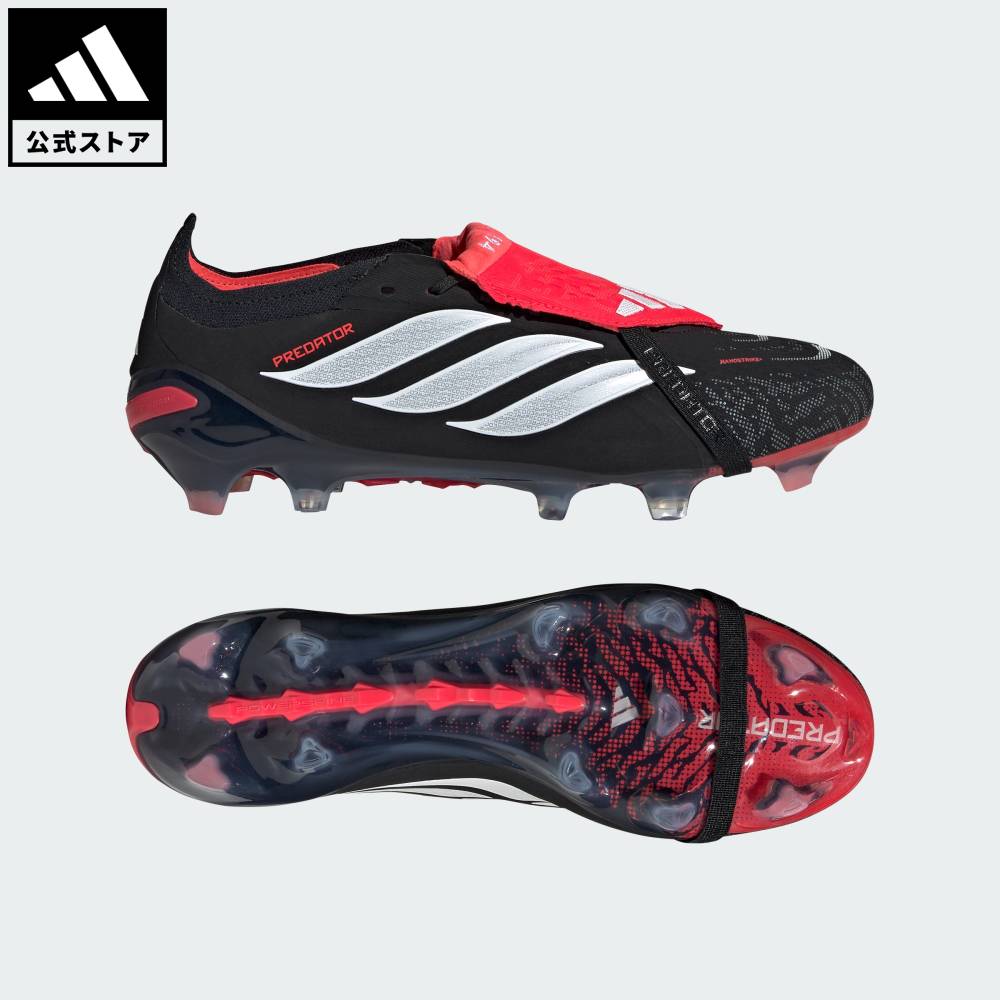 乐天商城 - 【公式】アディダス adidas 返品可 サッカー プレデター ELITE フォールディングタン FG サッカースパイク / 天然芝用 / PREDATOR ELITE Fold-Over Tongue Firm Ground Football Boots パフォーマンス ユニセックス シューズ・靴 スパイク 黒 ブラック JS0375
