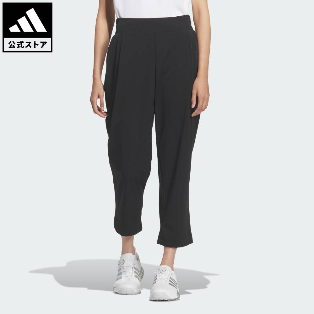 乐天商城 - 【ポイント10倍 5/9 20:00～5/20 23:59】 【公式】アディダス adidas 返品可 ゴルフ 軽量アンクルパンツ パフォーマンス レディース ウェア・服 ボトムス 黒 ブラック KA4324 【PT】