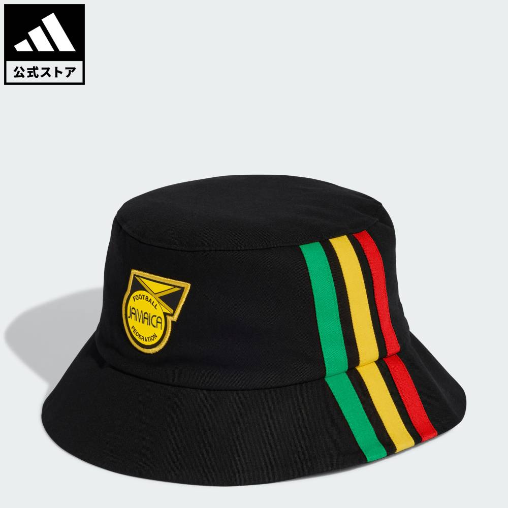 [Official] adidas (returnable) Jamaica National Football Team 26x Bob Marley Bucket Hat Performance Unisex Accessory Hat Black KD8447