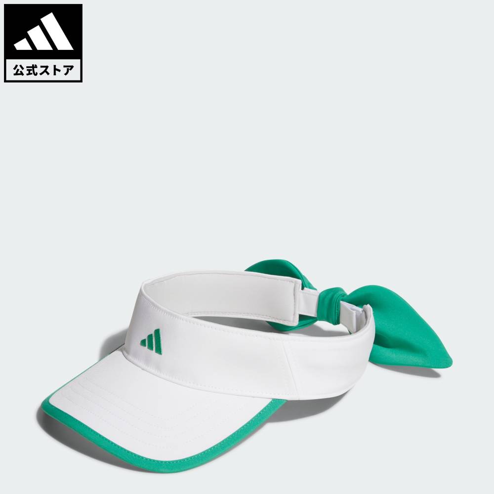 Brand：パフォーマンスSports：ゴルフCategory：アクセサリー【06cg】【color:ホワイト】【size:OSFW(54-57cm)】 【size:OSFX(57-60cm)】 スポーツブランドアディダス公式ショップ返品・交換についてリボンバイザーリボンバイザーを身に付けて、自信を携えてコースを回ろう。スタイリッシュさとパフォーマンスを両立させたい人に向けたデザインで、晴れた日のプレーにぴったりのバイザー。スタイリッシュなデザインとプレーンウィーブ構造だから、快適なフィット感を感じながらスイングにフォーカスできる。クライマクール スウェットバンド テクノロジー採用なので、汗を吸収しながら心地よさをキープ。軽い装着感とパフォーマンスを追求した機能が魅力で、単なるヘッドウェアを超えた、ゴルフギアとして必須のアイテム。プレーを楽しみながら、パフォーマンスを発揮しよう。クライマクール スウェットバンド テクノロジー採用で、フレッシュでドライな装着感を維持するバイザー。ポリエステル97% / ポリウレタン3%ソフトなプレーンウィーブ生地クライマクールテクノロジースウェットバンド商品番号：KD8874色：White / Semi Court Greenモデル：TW093スポーツ：ゴルフテクノロジー：ヒートレディ クライマクールOther Color