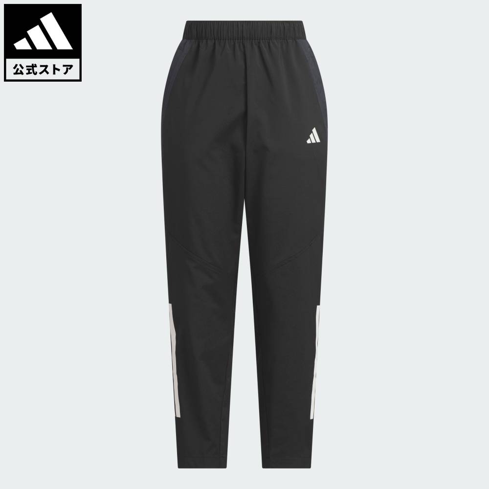 乐天商城 - 【ポイント20倍 5/9 20:00～5/20 23:59】 【公式】アディダス adidas 返品可 ライフスタイル エッセンシャルズ カモ パック レギュラーフィット ライト ウーブン フルレングス トラックパンツ スポーツウェア キッズ／子供用 ウェア・服 ボトムス 黒 ブラック KF9007 【PT】