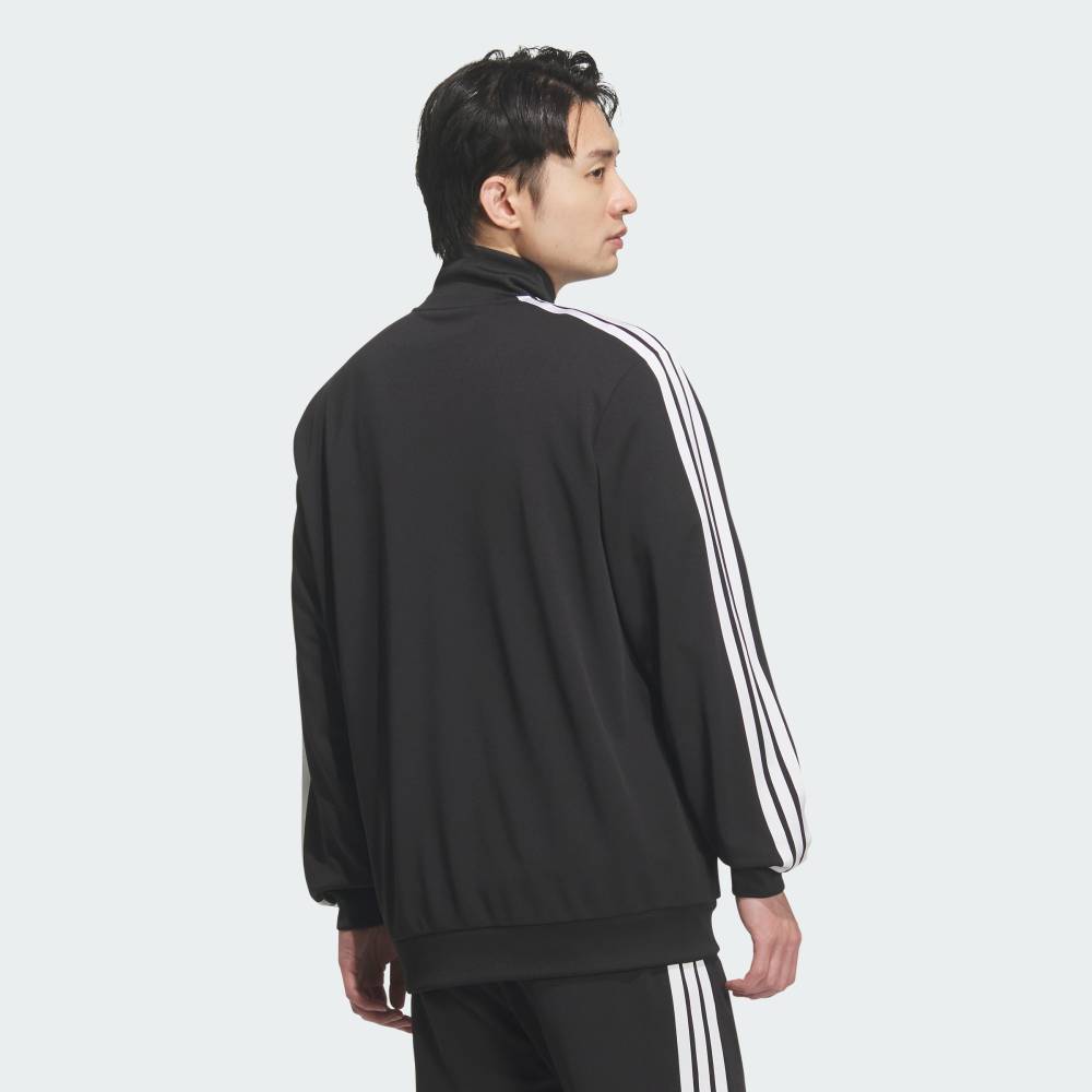 【公式】アディダス adidas 返品可 ライフスタイル スリーストライプス レギュラーフィット ダブルニット トラックトップ スポーツウェア メンズ ウェア・服 ジャージ 黒 ブラック KR6429