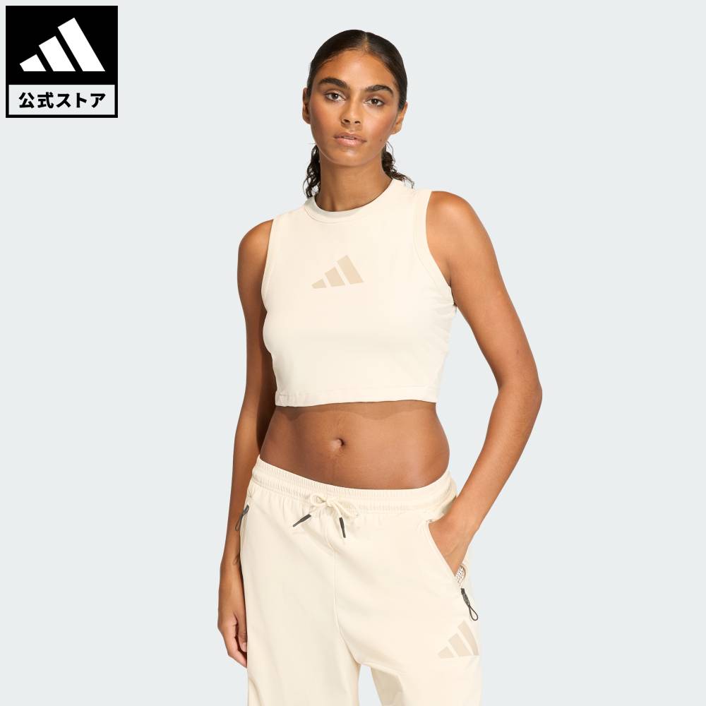 [Official] adidas Lifestyle Adidas ZNE Tank Top - Women's Clothing - Beige - KA0088 (Returnable)