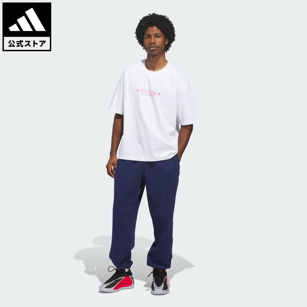 【公式】アディダス adidas 返品可 バスケットボール アンソニー・エドワーズ ワールド オブ ファイブ 半袖Tシャツ パフォーマンス メンズ ウェア・服 Tシャツ 白 ホワイト KF8975