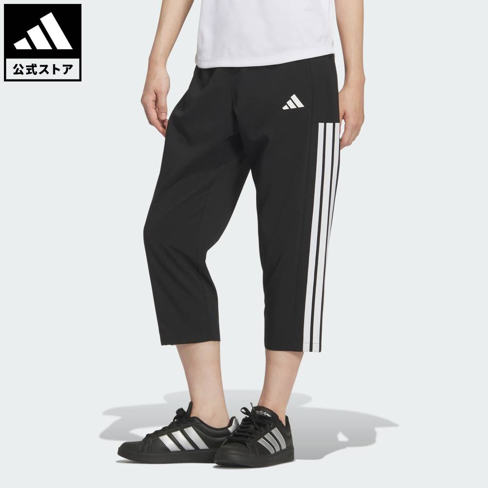 【公式】アディダス adidas 返品可 ライフスタイル マストハブス ウーブン カプリ パンツ スポーツウェア レディース ウェア・服 ボトムス 黒 ブラック KF9188 【PT】