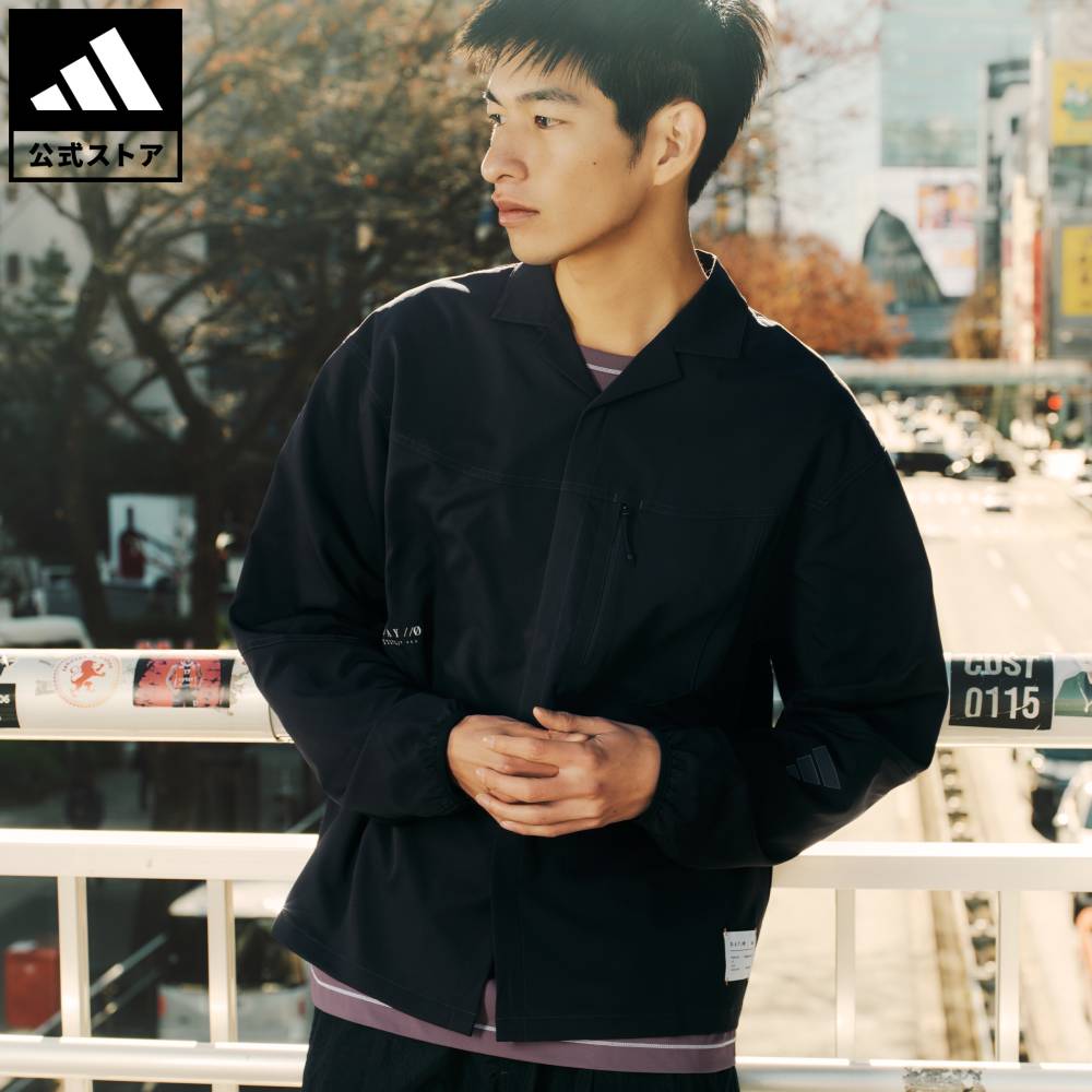 【公式】アディダス adidas 返品可 ランニング DAY//Ø ウーブンシャツ パフォーマンス ユニセックス ウェア・服 シャツ 黒 ブラック KL8278