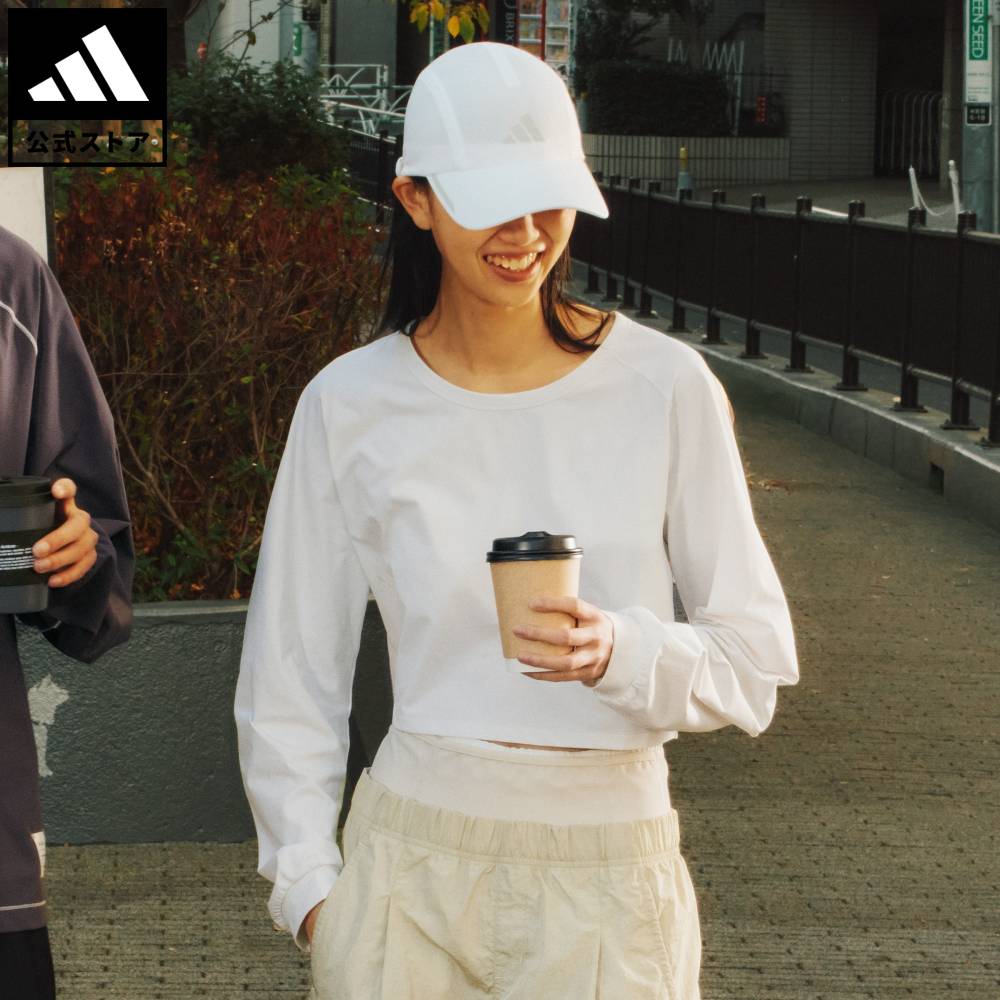 【ポイント20倍 04/29 00:00～05/06 23:59】 【公式】アディダス adidas 返品可 ランニング DAY//Ø 長袖Tシャツ パフォーマンス レディース ウェア・服 Tシャツ ベージュ KL8285 【PT】
