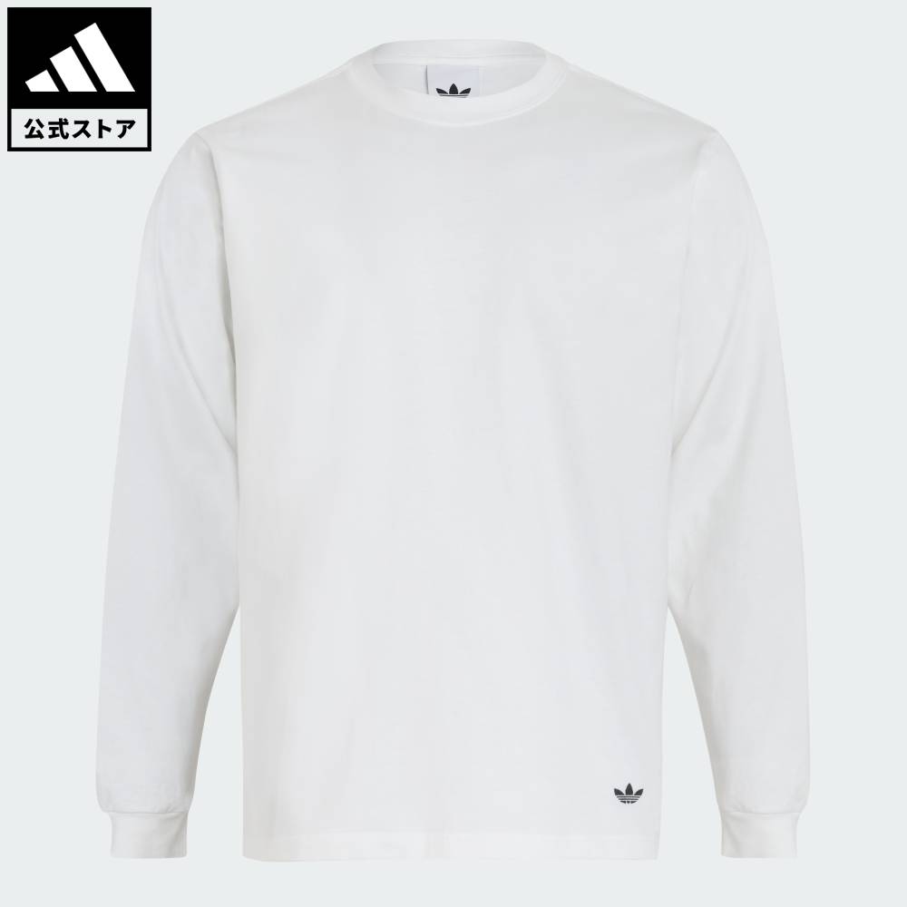 乐天商城 - 【ポイント20倍 5/9 20:00～5/20 23:59】 【公式】アディダス adidas 返品可 ライフスタイル ジャパン メイドフォーユー 長袖Tシャツ オリジナルス ユニセックス ウェア・服 Tシャツ 白 ホワイト KX8899 【PT】