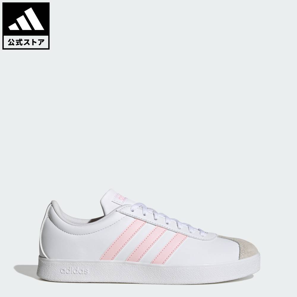【50％OFFクーポン対象 2/4 20:00～2/10 23:59】 【公式】アディダス adidas 返品可 ライフスタイル VL コート ベース / VL Court Base スポーツウェア レディース シューズ・靴 スニーカー 白 ホワイト ID3717