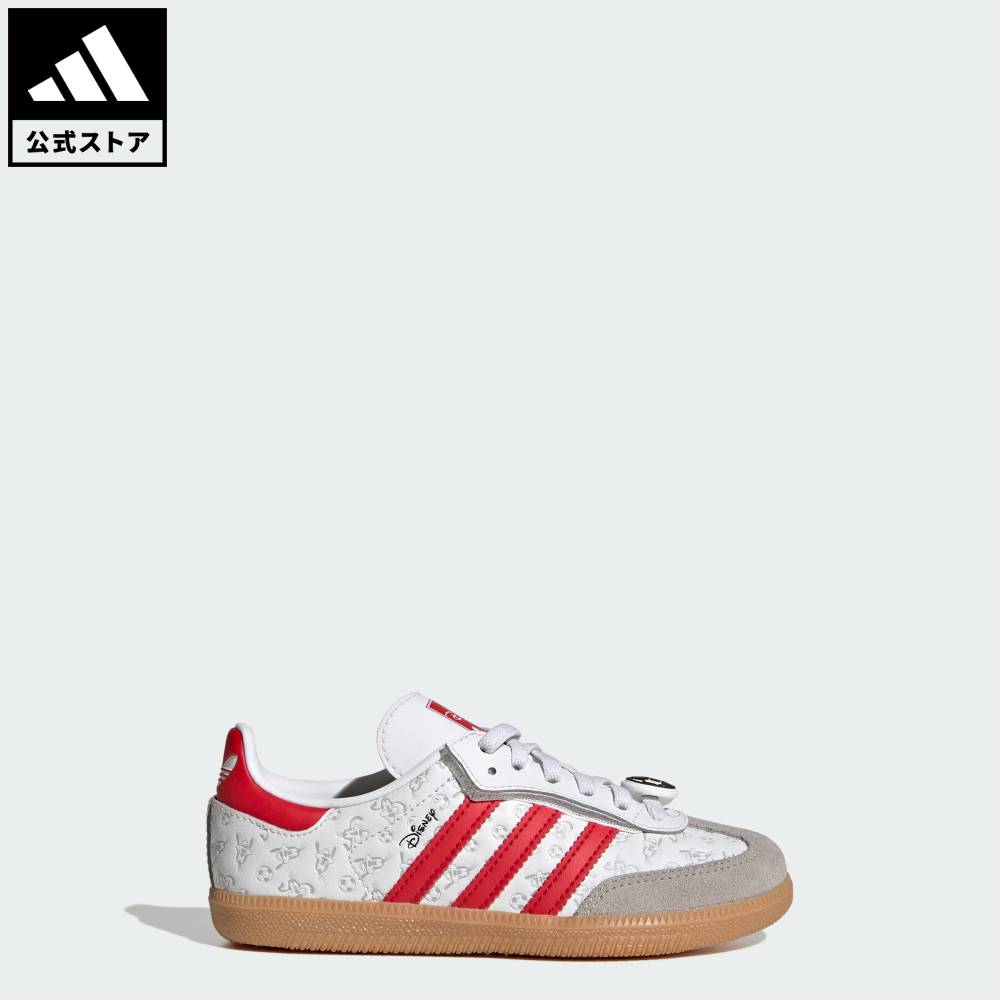 乐天商城 - 【ポイント20倍 5/9 20:00～5/20 23:59】 【公式】アディダス adidas 返品可 ライフスタイル アディダス ディズニー サンバ OG キッズ / Adidas Disney SAMBA OG CF EL C オリジナルス キッズ／子供用 シューズ・靴 スニーカー 白 ホワイト IH1753 【PT】