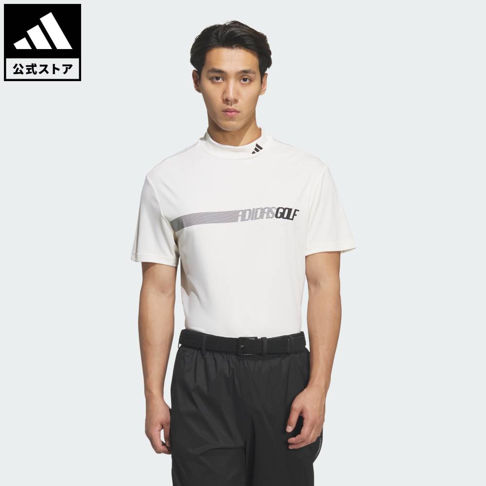 乐天商城 - 【ポイント10倍 5/9 20:00～5/20 23:59】 【公式】アディダス adidas 返品可 ゴルフ モックネック 半袖ポロシャツ パフォーマンス メンズ ウェア・服 ポロシャツ 白 ホワイト JY8220 【PT】
