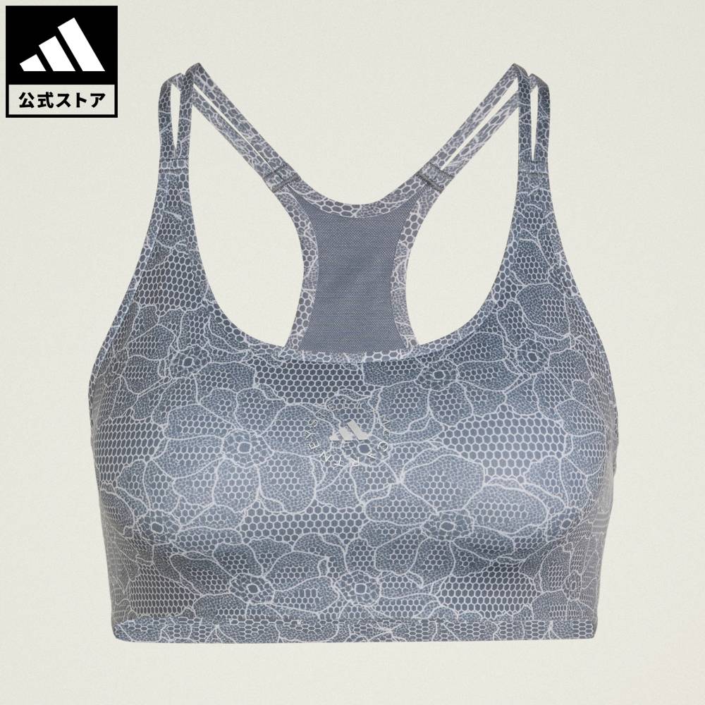 乐天商城 - 【ポイント20倍 5/9 20:00～5/20 23:59】 【公式】アディダス adidas 返品可 ランニング adidas by Stella McCartney ランニング プリント ミニ クロップ トップス アディダス バイ ステラマッカートニー レディース ウェア・服 Tシャツ グレー JZ0631 【PT】