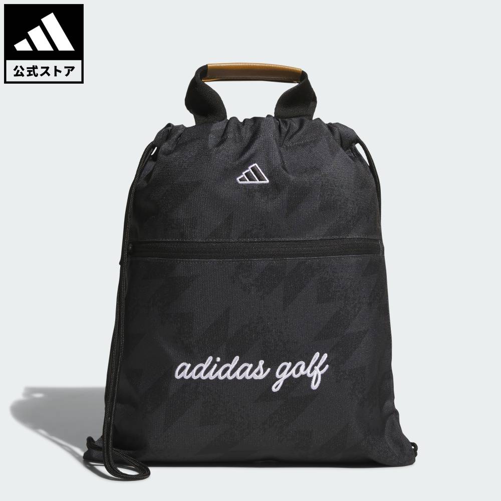 乐天商城 - 【ポイント10倍 5/9 20:00～5/20 23:59】 【公式】アディダス adidas 返品可 ゴルフ ユニセックス グラフィック シュー ナップサック パフォーマンス ユニセックス アクセサリー バッグ・カバン 黒 ブラック JZ4438 【PT】