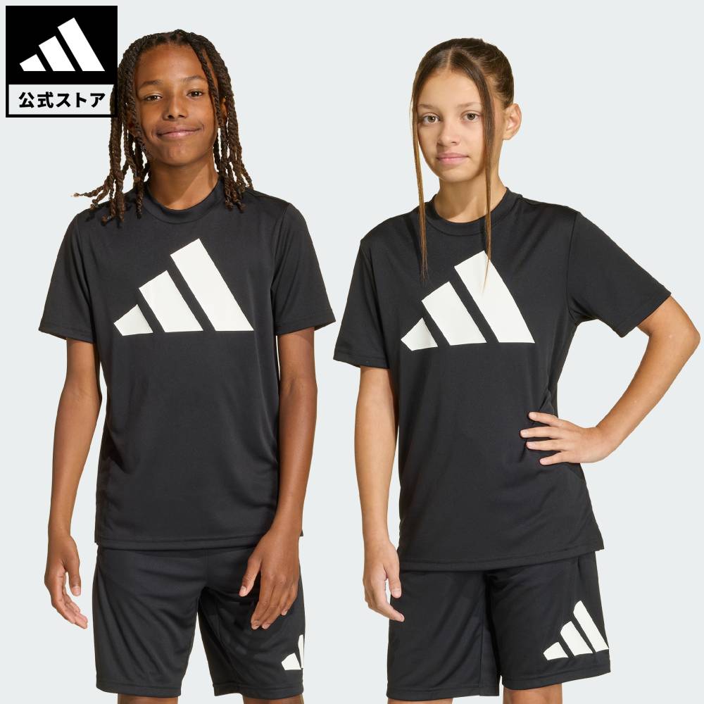 乐天商城 - 【ポイント20倍 5/9 20:00～5/20 23:59】 【公式】アディダス adidas 返品可 ジム・トレーニング トレイン エッセンシャルズ ビッグロゴ 半袖Tシャツ スポーツウェア キッズ／子供用 ウェア・服 Tシャツ 黒 ブラック KB6805 【PT】