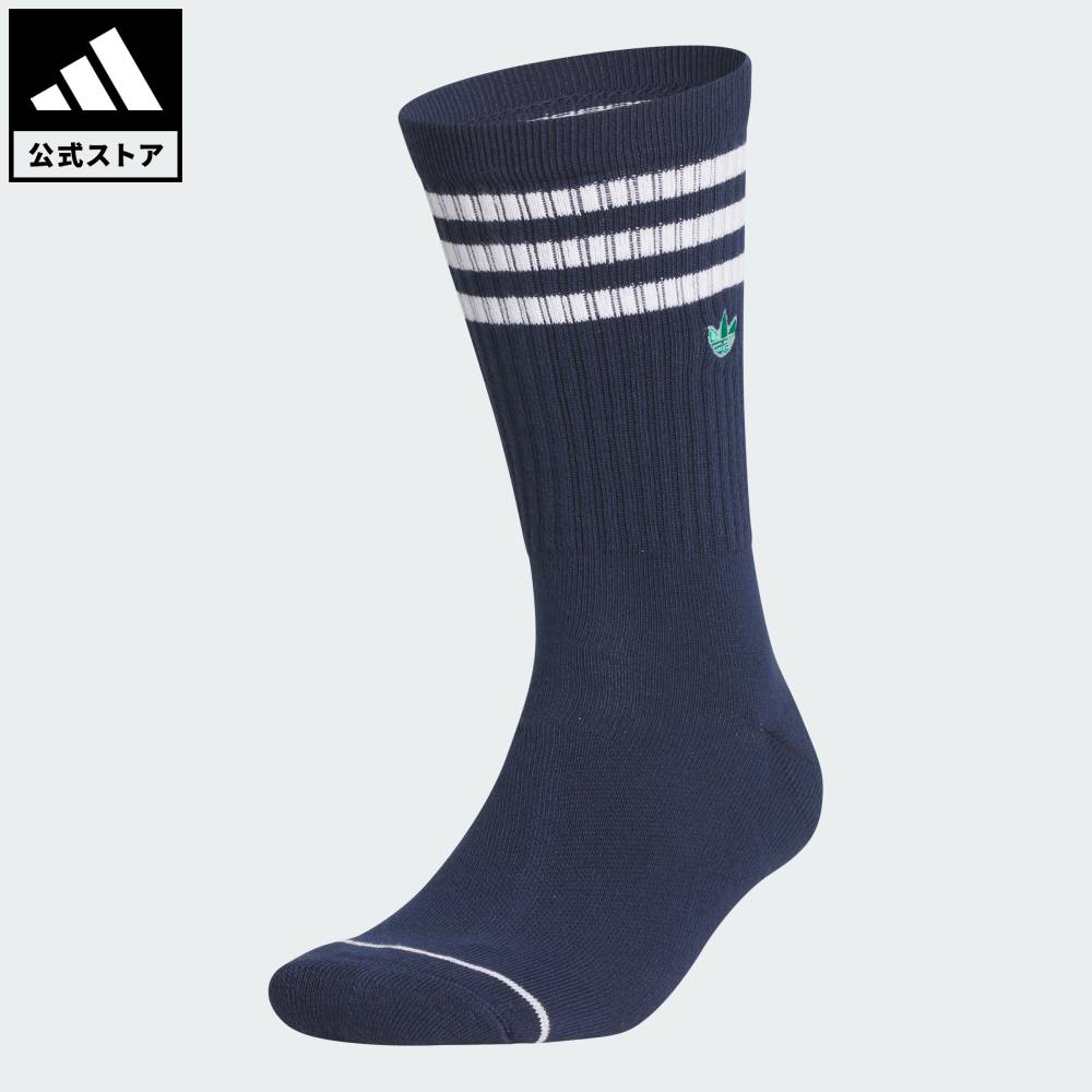 Brand：オリジナルスSports：ゴルフCategory：アクセサリー【05cg】【color:ブルー】【size:25-27】 【size:28-30】 スポーツブランドアディダス公式ショップオリジナルス クルーソックスオリジナルス クルーソックスで、ゴルフコースに自信を持って足を踏み入れよう。スタイルと機能性をシームレスに融合した、パフォーマンス重視のライフスタイルゴルフ向けのソックス。上質な素材を使用し、肌に優しくフィットしながらズレにくい快適な履き心地を実現。サイドのトレフォイルブランディングが、アディダスのヘリテージをさりげなく表現する。スイングを練習するときも、のんびりとした一日を楽しむときも、快適さとサポート性のバランスを実感できる。トレフォイルロゴが個性的なスタイルを演出するクルーソックス。クルー丈綿59%、ポリエステル37%、ポリウレタン3%、ナイロン1%トレフォイル ロゴ商品番号：KB8674色：Night Indigoモデル：ZB157スポーツ：ゴルフOther Color