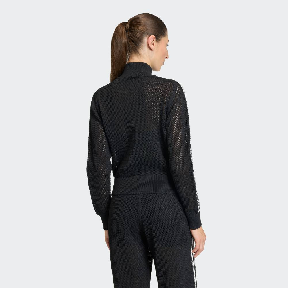 【ポイント20倍 04/14 20:00～04/20 23:59】 【公式】アディダス adidas 返品可 ライフスタイル ニット クロシェ ファイヤーバード トラックトップ オリジナルス レディース ウェア・服 ジャージ 黒 ブラック KC6497 【PT】 3