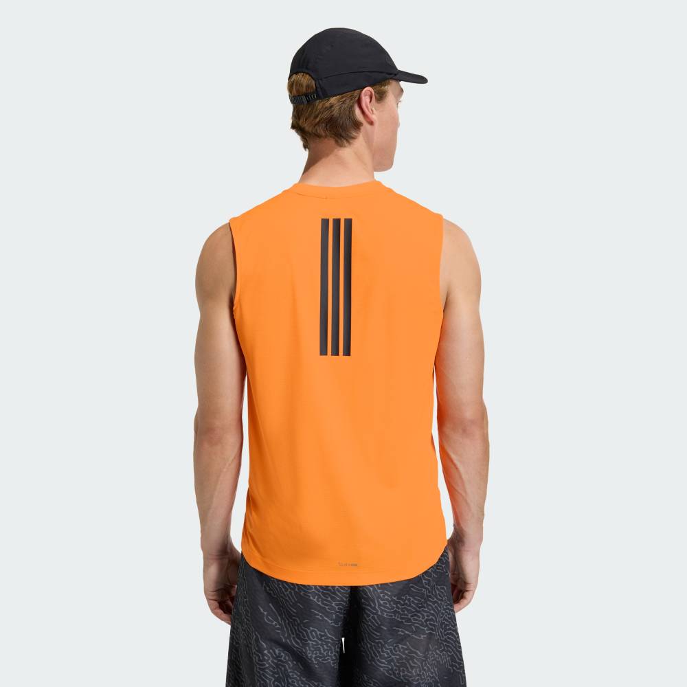 【公式】アディダス adidas 返品可 ジム・トレーニング D4T プライムリフト スリーストライプス タンクトップ パフォーマンス メンズ ウェア・服 タンクトップ オレンジ KD0374