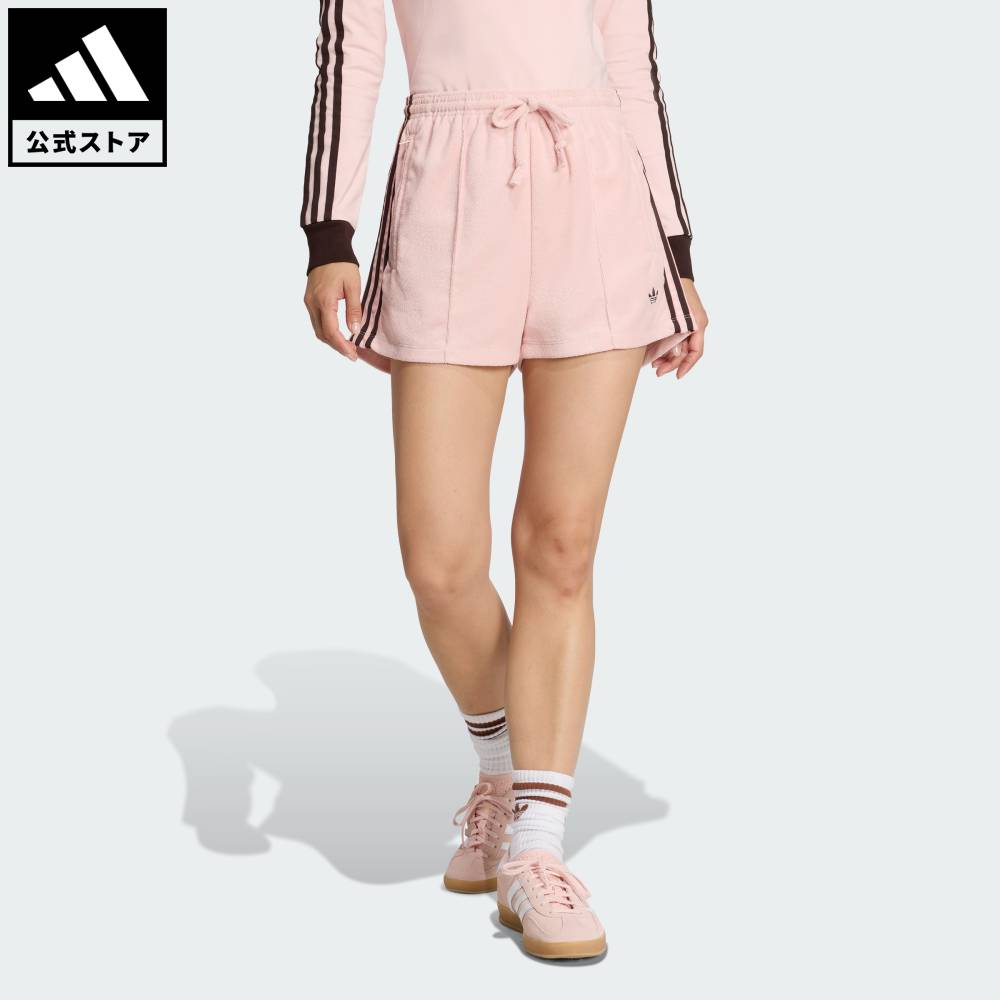 乐天商城 - 【ポイント20倍 5/9 20:00～5/20 23:59】 【公式】アディダス adidas 返品可 ライフスタイル テリータオル ファイヤーバード ショーツ オリジナルス レディース ウェア・服 ショートパンツ・短パン ピンク KD1396 【PT】