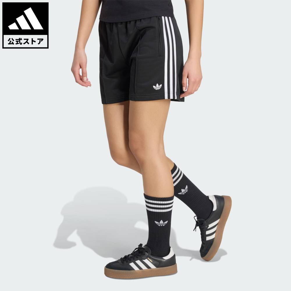 樂天商城 - 【公式】アディダス adidas 返品可 ライフスタイル ファイアバード クラシック ショーツ オリジナルス レディース ウェア・服 ショートパンツ・短パン 黒 ブラック KD5569