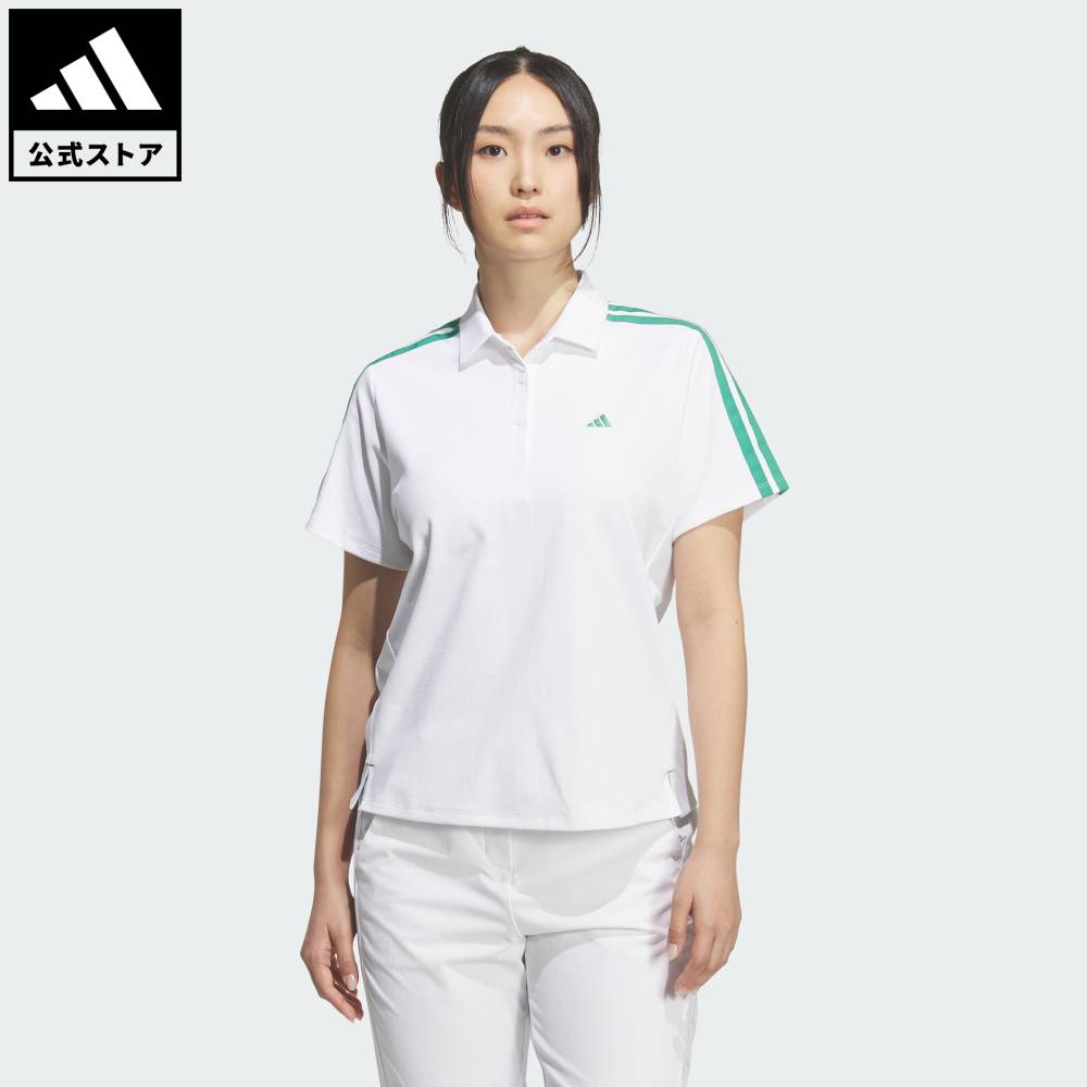 乐天商城 - 【ポイント10倍 5/9 20:00～5/20 23:59】 【公式】アディダス adidas 返品可 ゴルフ スリーストライプス クライマクール ピケ 半袖 ポロシャツ パフォーマンス レディース ウェア・服 ポロシャツ 白 ホワイト KD7210 【PT】