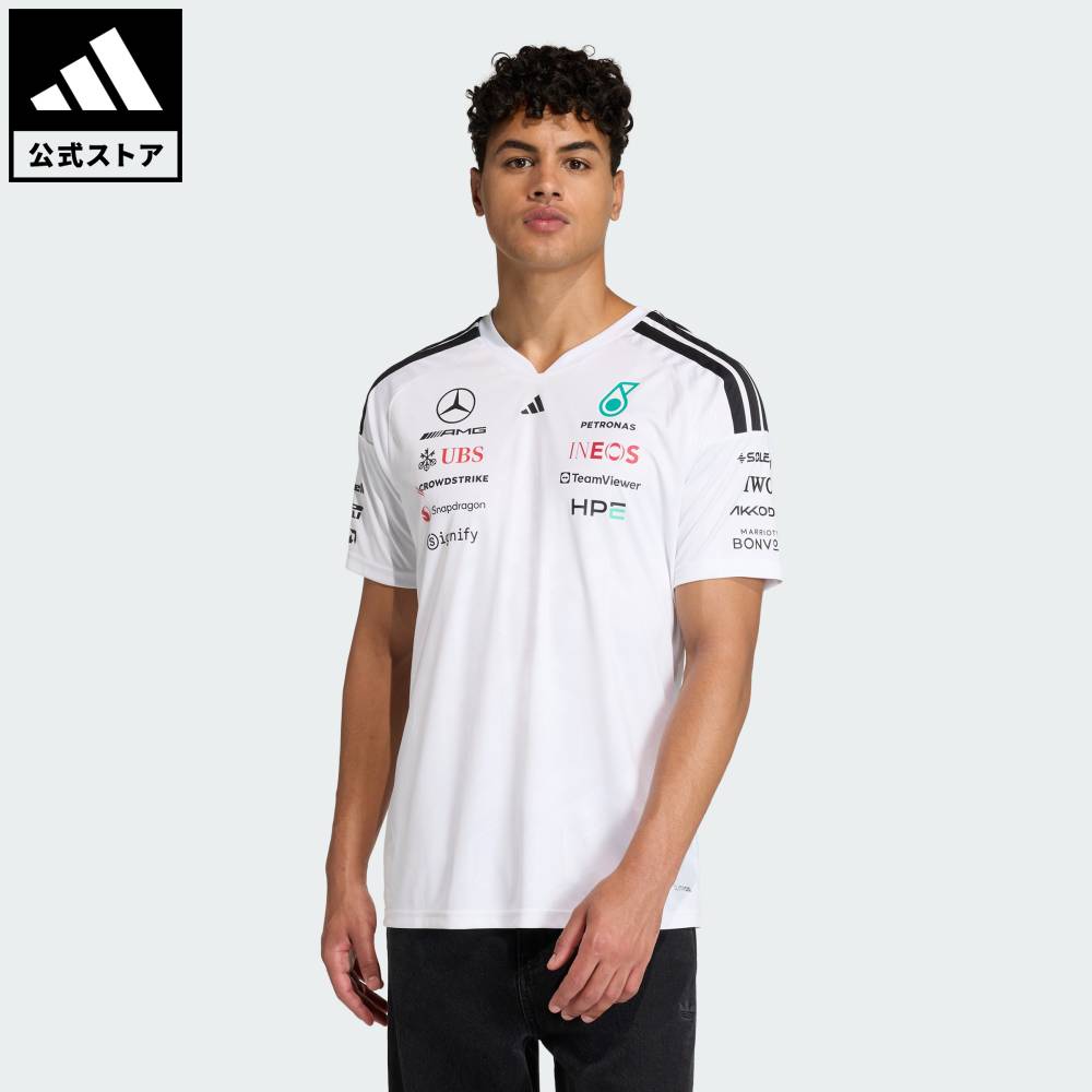 乐天商城 - 【公式】アディダス adidas 返品可 モータースポーツ MERCEDES AMG PETRONAS F1 TEAM ドライバー ジャージ パフォーマンス メンズ ウェア・服 ユニフォーム 白 ホワイト KF0160