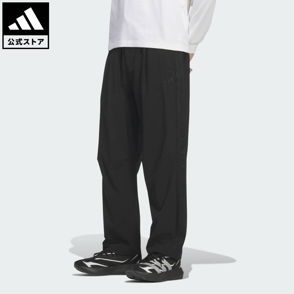 樂天商城 - 【ポイント20倍 5/9 20:00～5/20 23:59】 【公式】アディダス adidas 返品可 ライフスタイル 軽パン ストレッチコミュータールーズテーパードパンツ スポーツウェア メンズ ウェア・服 ボトムス 黒 ブラック KV4694 【PT】