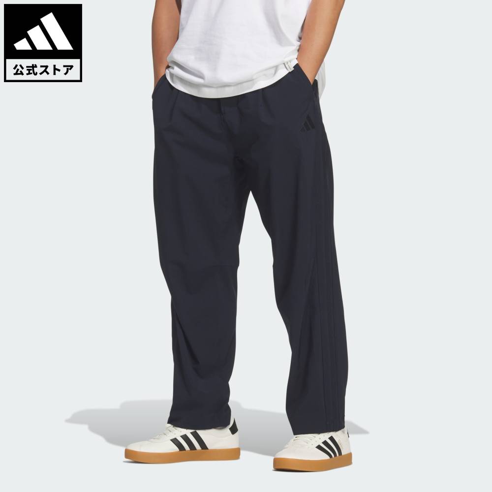 樂天商城 - 【ポイント20倍 05/23 20:00～05/27 01:59】 【公式】アディダス adidas 返品可 ライフスタイル 軽パン ストレッチコミュータールーズテーパードパンツ スポーツウェア メンズ ウェア・服 ボトムス 青 ブルー KV4695 【PT】
