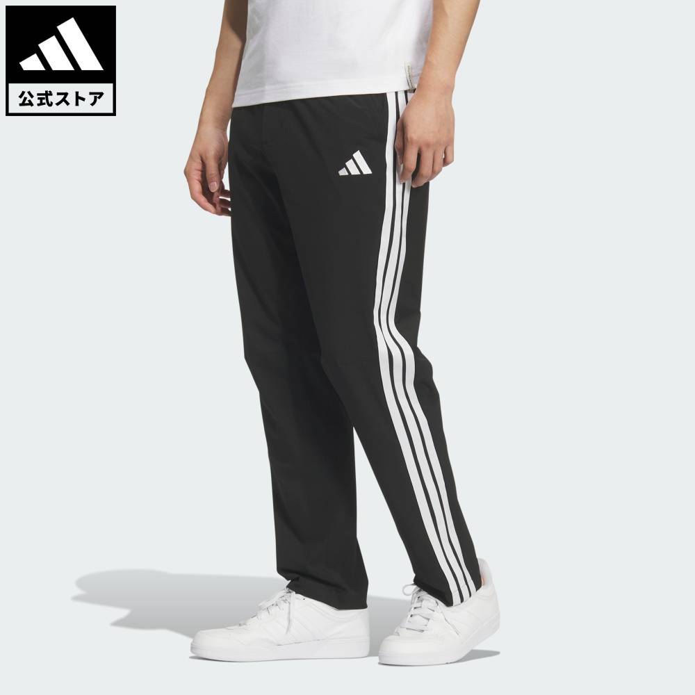 乐天商城 - 【ポイント20倍 5/9 20:00～5/20 23:59】 【公式】アディダス adidas 返品可 ライフスタイル 軽パン ストレッチコミューターレギュラーテーパードパンツ スポーツウェア メンズ ウェア・服 ボトムス 黒 ブラック KV4696 【PT】