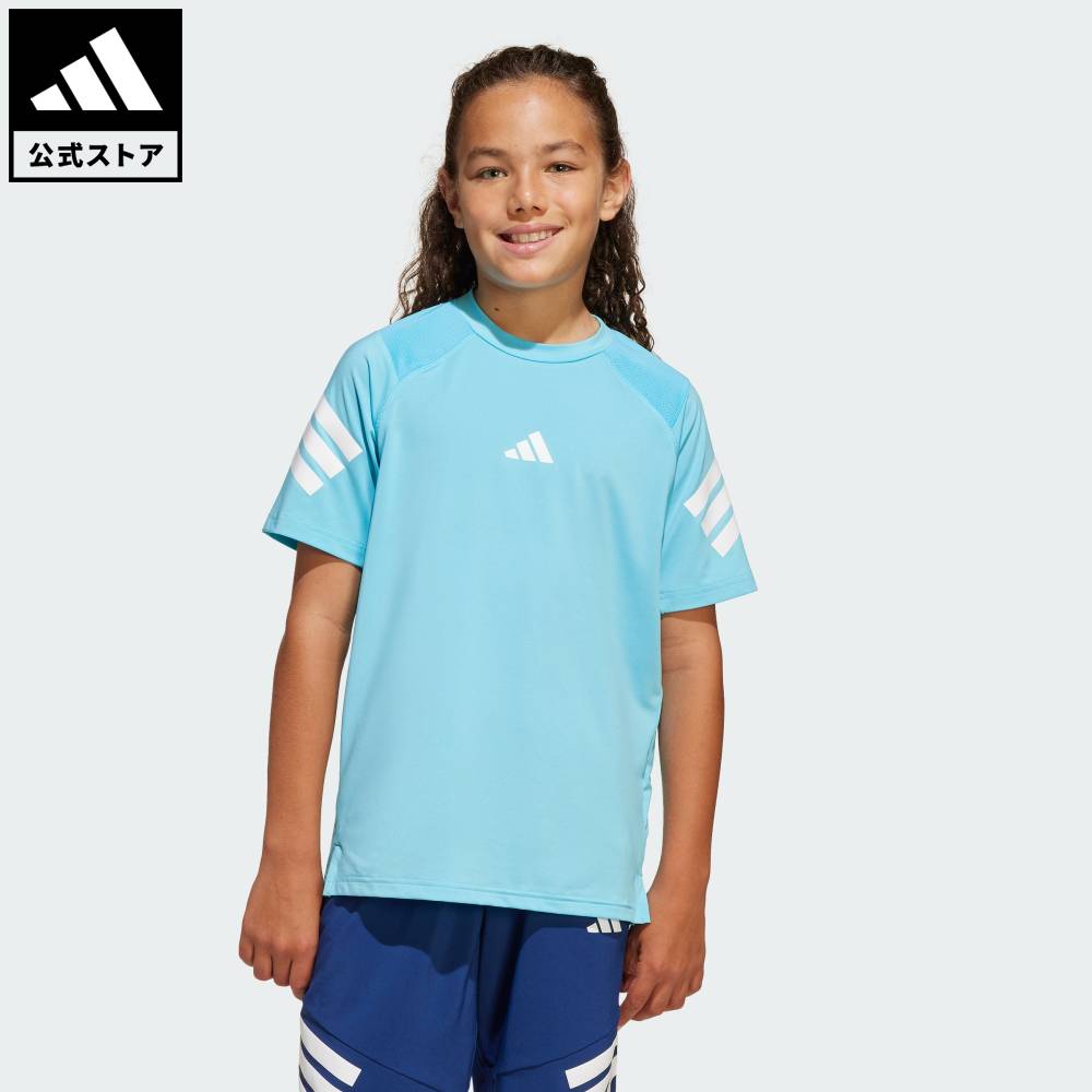 【20％OFFクーポン対象 04/29 00:00～05/06 23:59】 【公式】アディダス adidas 返品可 ジム トレーニング オールスポーツ NXT 半袖Tシャツ キッズ スポーツウェア キッズ／子供用 ウェア 服 Tシャツ 青 ブルー JD0118