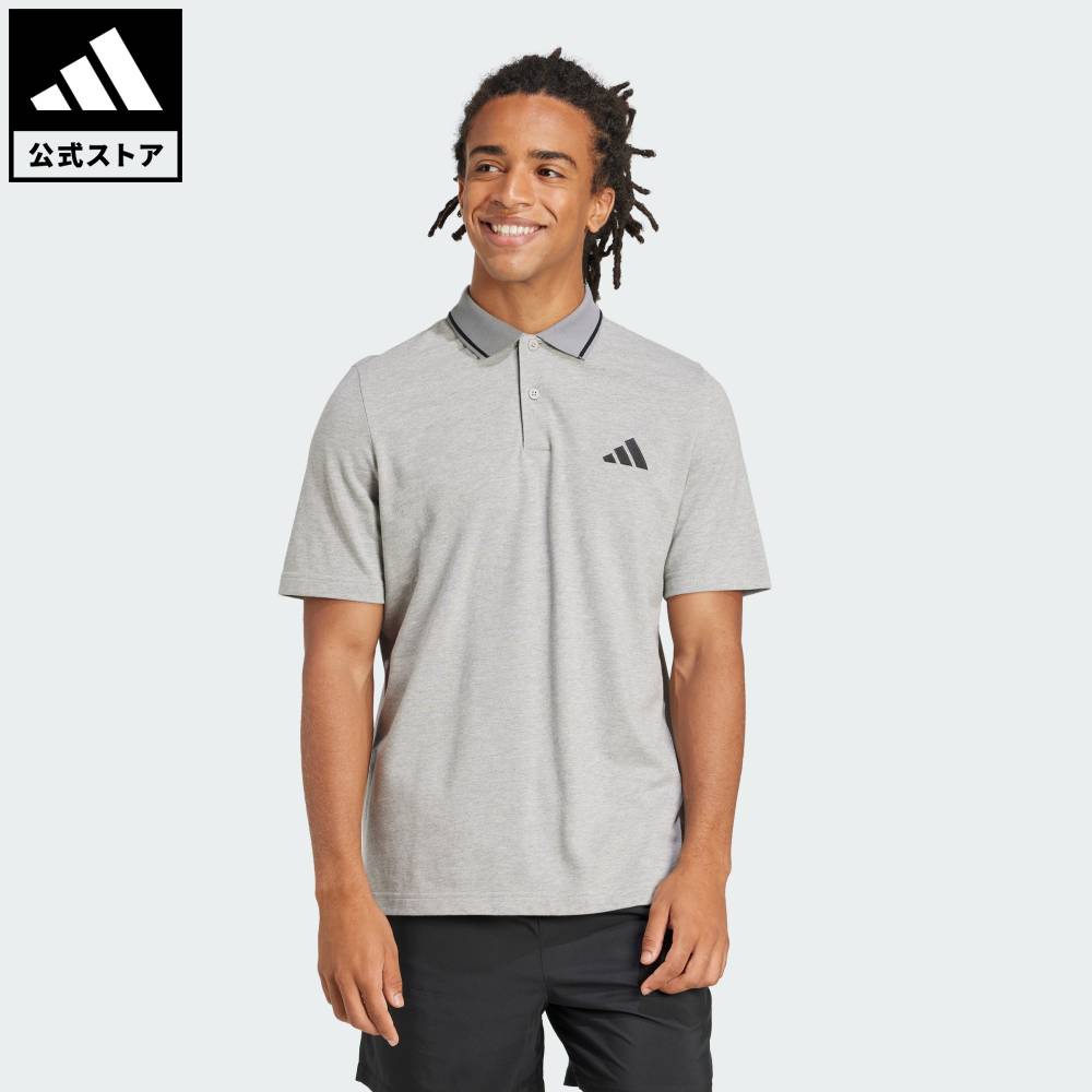 楽天市場】adidas ポロシャツ（カラーグレー）（メンズファッション