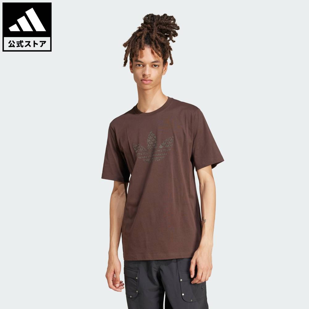 乐天商城 - 【公式】アディダス adidas 返品可 ライフスタイル アディダス オリジナルス 半袖Tシャツ オリジナルス メンズ ウェア・服 Tシャツ ブラウン JP4414
