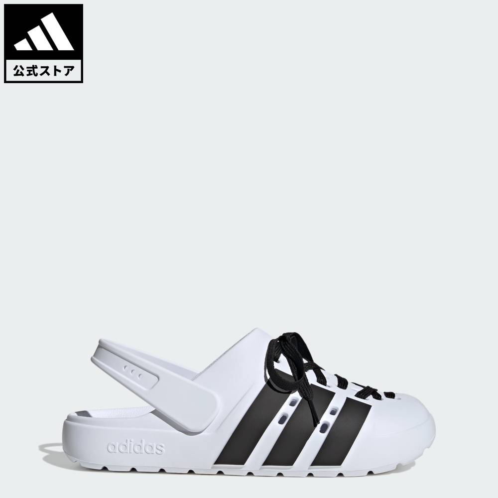 【公式】アディダス adidas 返品可 ライフスタイル アディレッタ クロッグ 2.0 / Adilette Clog 2.0 スポーツウェア ユニセックス シューズ・靴 サンダル＆ビーチサンダル 白 ホワイト JR4027