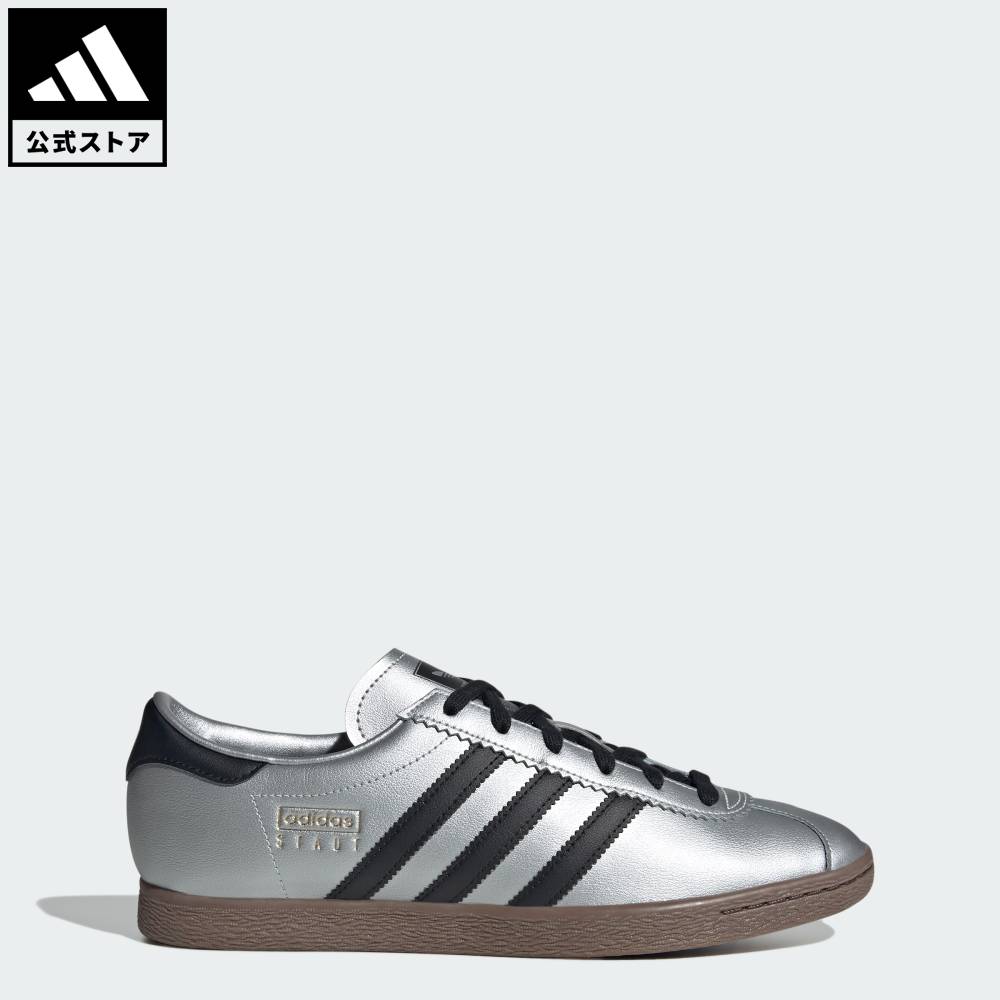 乐天商城 - 【公式】アディダス adidas 返品可 ライフスタイル Stadt シューズ /Stadt Shoes オリジナルス メンズ シューズ・靴 スニーカー シルバー JR9563