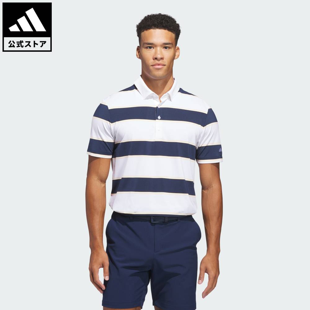 樂天商城 - 【ポイント10倍 05/23 20:00～05/27 01:59】 【公式】アディダス adidas 返品可 ゴルフ アルティメット365+ ジャンボ ストライプ クライマクール ポロシャツ パフォーマンス メンズ ウェア・服 ポロシャツ 白 ホワイト JZ0475 【PT】