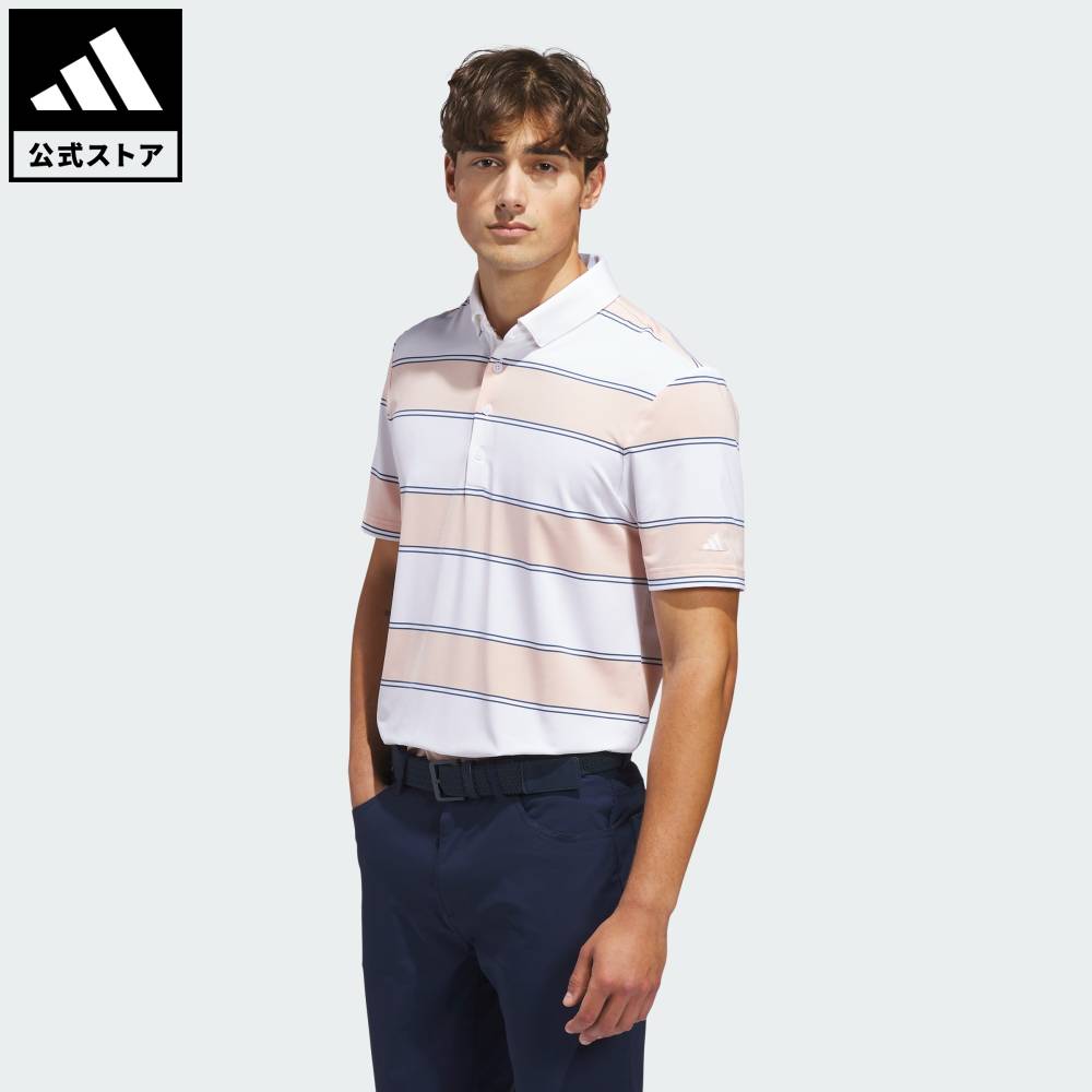 乐天商城 - 【ポイント10倍 5/9 20:00～5/20 23:59】 【公式】アディダス adidas 返品可 ゴルフ アルティメット365+ ジャンボ ストライプ クライマクール ポロシャツ パフォーマンス メンズ ウェア・服 ポロシャツ 白 ホワイト JZ0476 【PT】