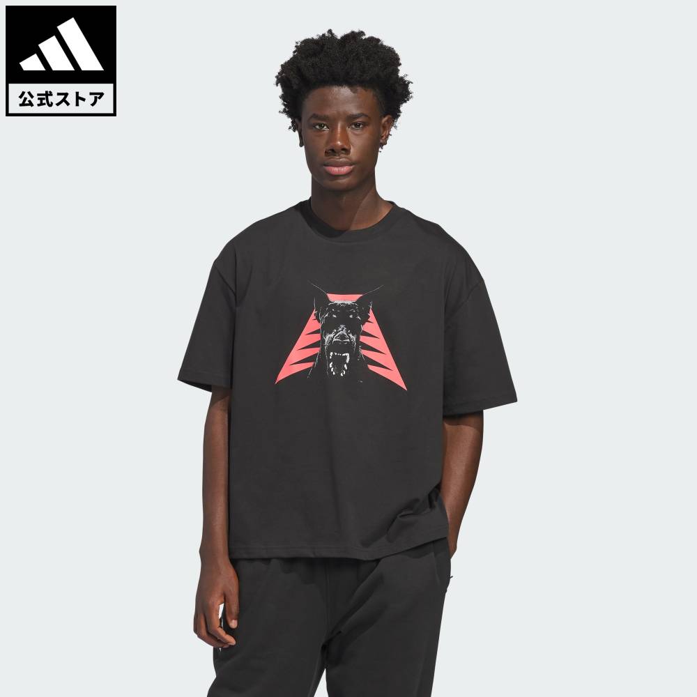 【公式】アディダス adidas 返品可 バスケットボール アンソニー・エドワーズ ドーグ 半袖Tシャツ パフォーマンス メンズ ウェア・服 Tシャツ 黒 ブラック JZ9447