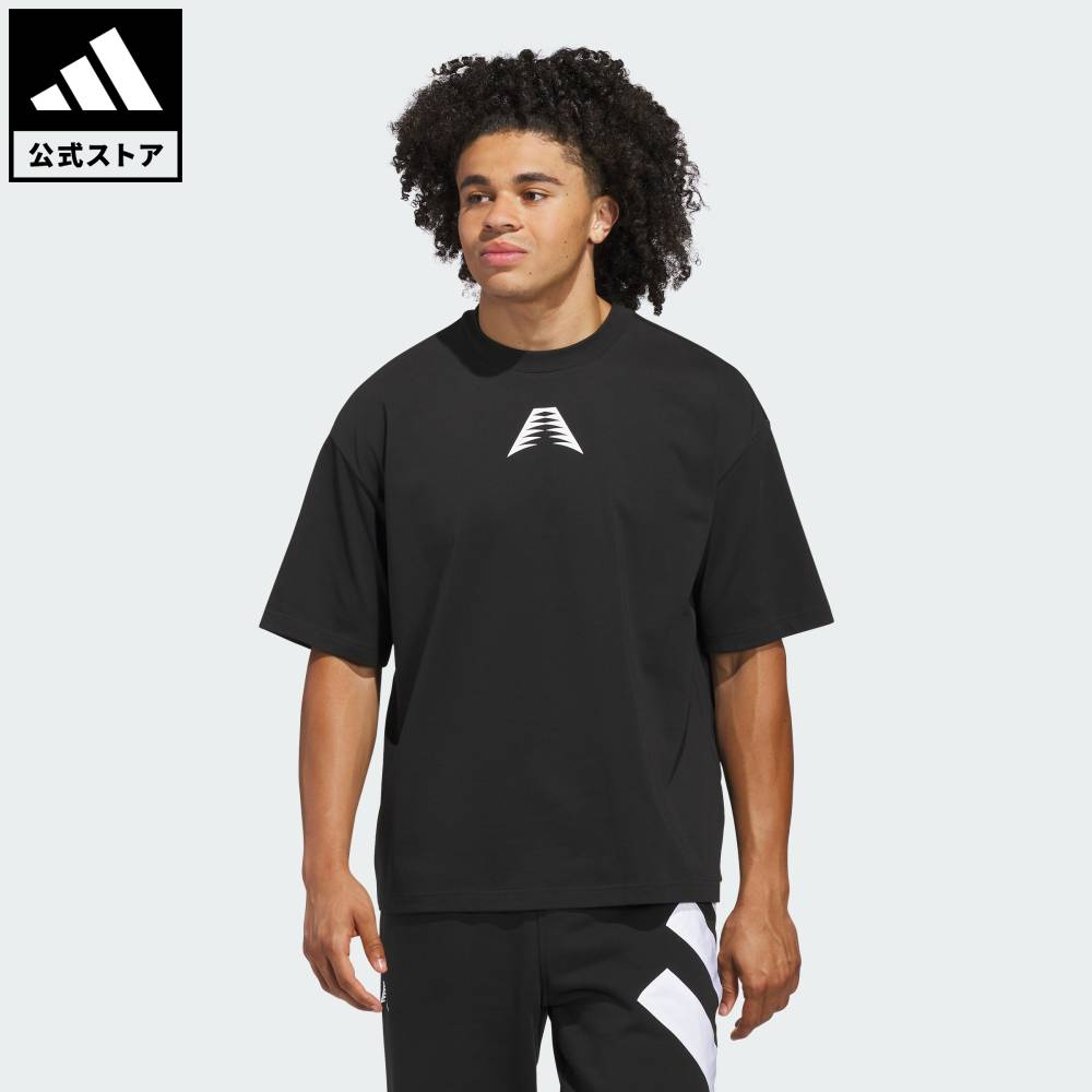 【公式】アディダス adidas 返品可 バスケットボール アンソニー・エドワーズ BELIEVE THAT 半袖Tシャツ パフォーマンス メンズ ウェア・服 Tシャツ 黒 ブラック KC3700