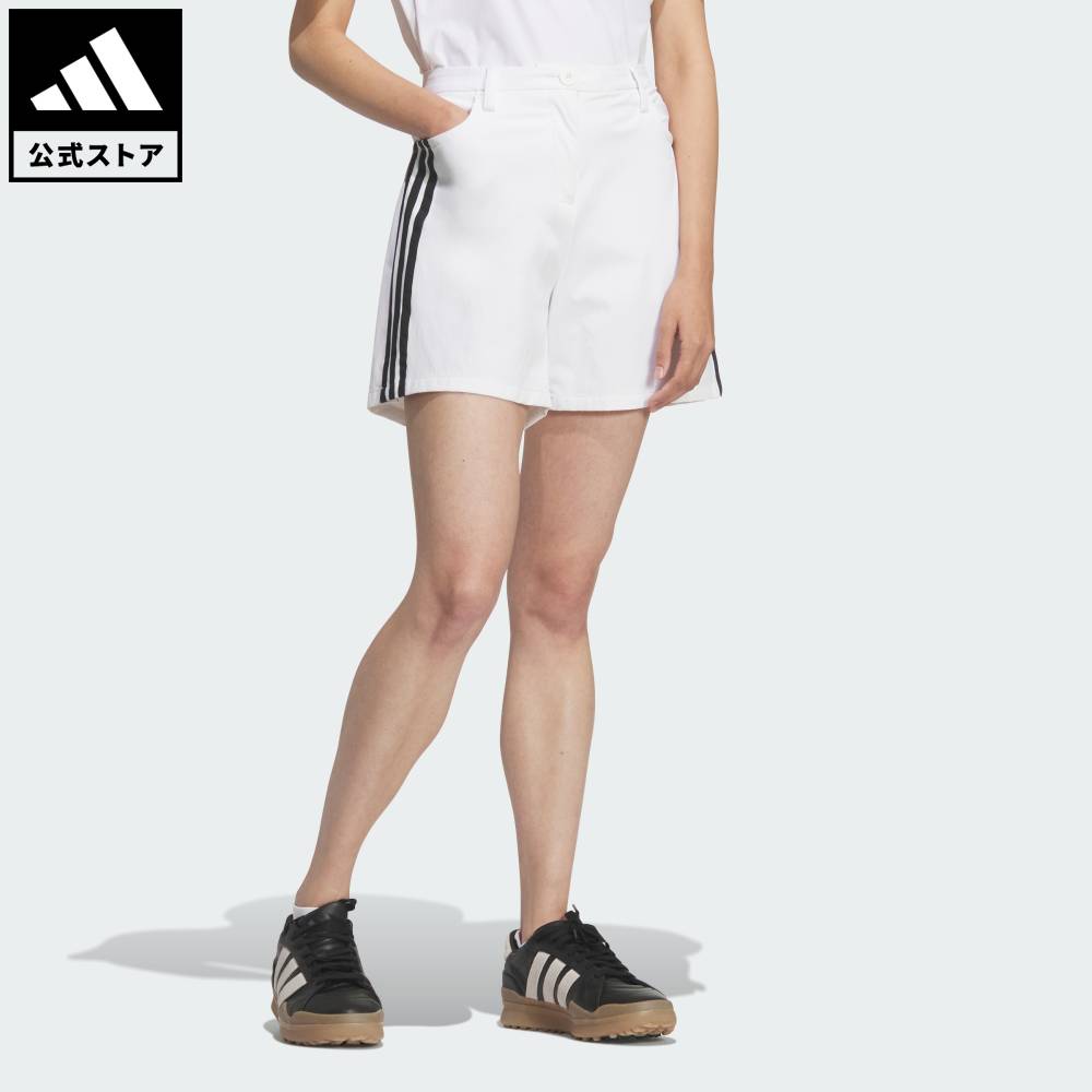 樂天商城 - 【公式】アディダス adidas 返品可 ゴルフ スリーストライプス 5インチ ショーツ パフォーマンス レディース ウェア・服 ショートパンツ・短パン 白 ホワイト KD7212