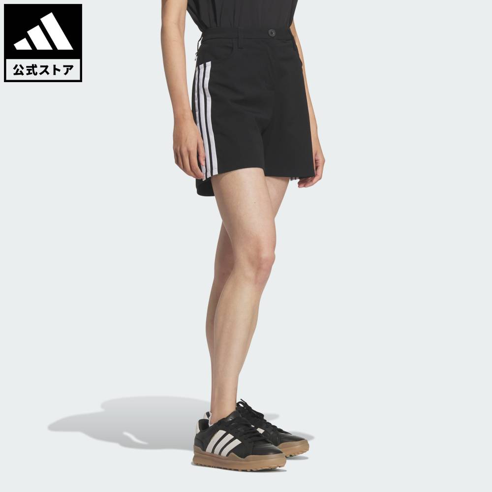乐天商城 - 【公式】アディダス adidas 返品可 ゴルフ スリーストライプス 5インチ ショーツ パフォーマンス レディース ウェア・服 ショートパンツ・短パン 黒 ブラック KD7213