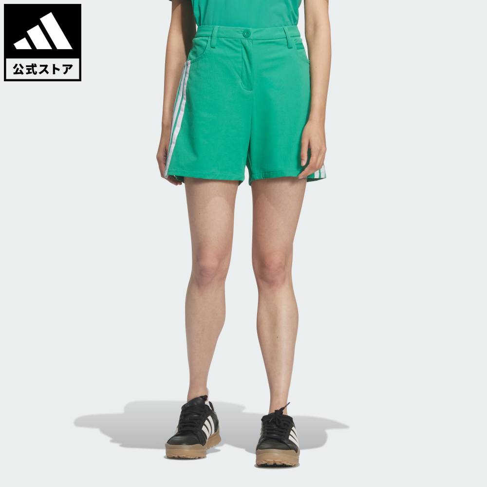 【公式】アディダス adidas 返品可 ゴルフ スリーストライプス 5インチ ショーツ パフォーマンス レディース ウェア・服 ショートパンツ・短パン 緑 グリーン KD7214 【PT】