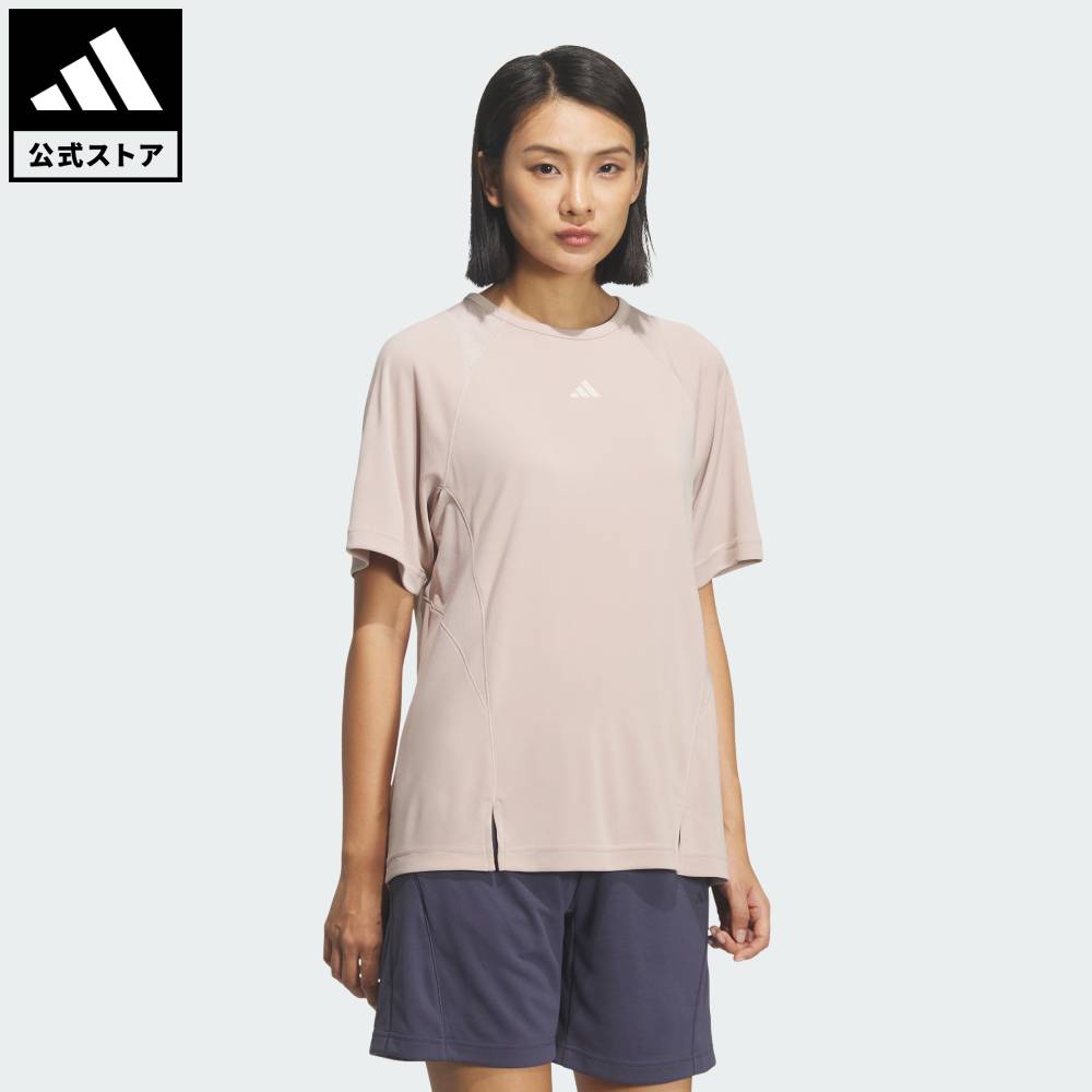 【公式】アディダス adidas 返品可 ジム・トレーニング トレーニング エッセンシャルズ プラス ルーズフィット クールセンサー ミッド レギュラー レングス半袖Tシャツ パフォーマンス レディース ウェア・服 Tシャツ ブラウン KE9112