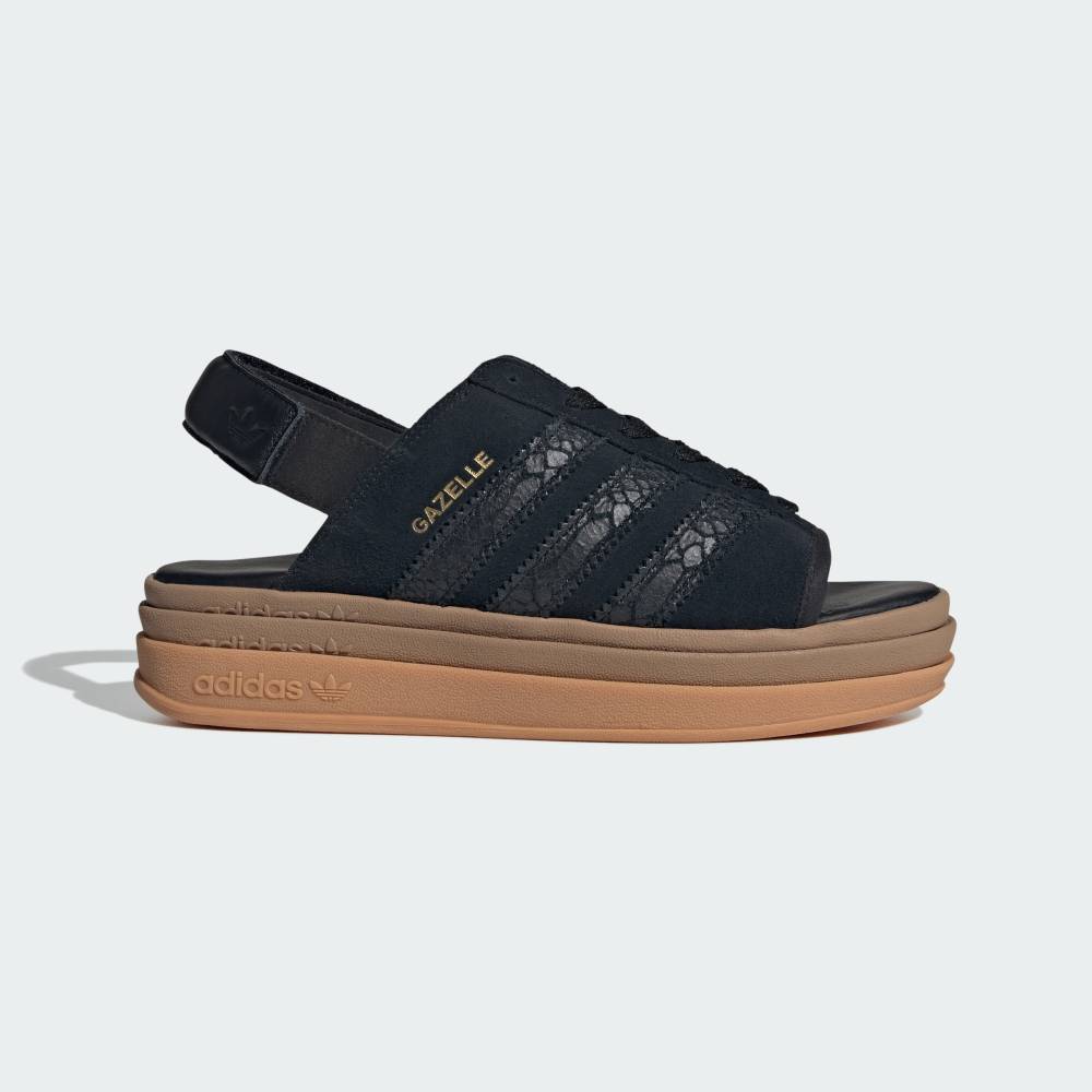 【公式】アディダス adidas 返品可 ライフスタイル ガゼル ボールド サンダル / GAZELLE BOLD SANDALS オリジナルス ユニセックス シューズ・靴 サンダル＆ビーチサンダル 黒 ブラック HQ4688 3