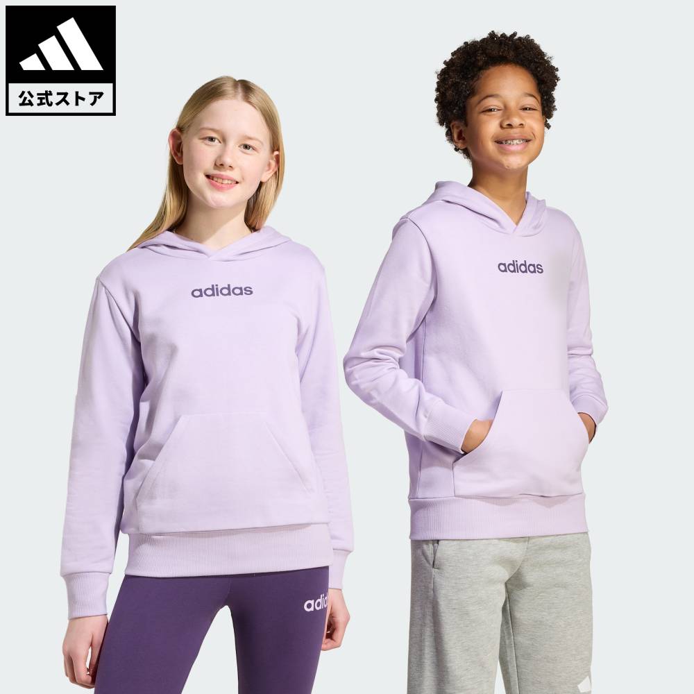 【公式】アディダス adidas 返品可 ライフスタイル エッセンシャルズ パーカー キッズ スポーツウェア キッズ／子供用 ウェア・服 パーカー（フーディー） 紫 パープル JX8759 【PT】