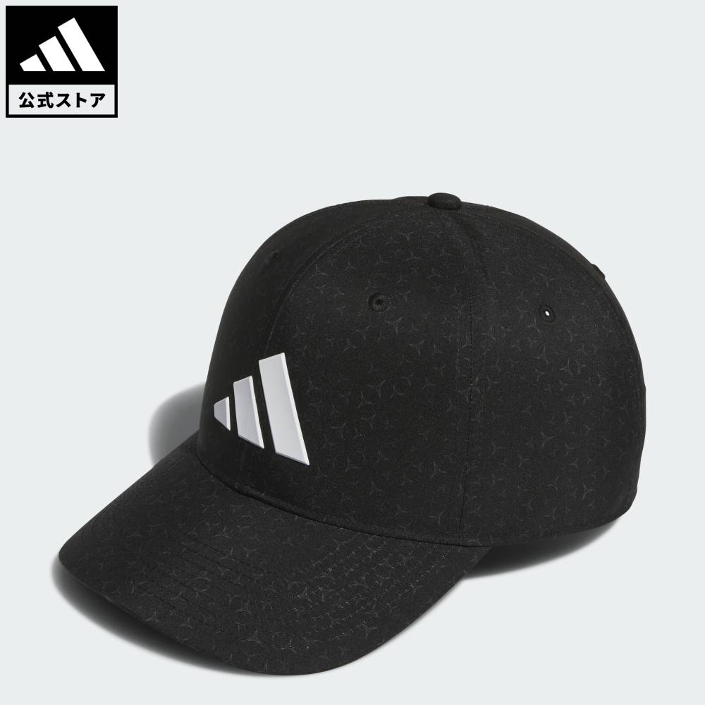 乐天商城 - 【ポイント10倍 5/9 20:00～5/20 23:59】 【公式】アディダス adidas 返品可 ゴルフ ツアー プリント スナップバック キャップ パフォーマンス メンズ アクセサリー 帽子 黒 ブラック JZ0449 【PT】