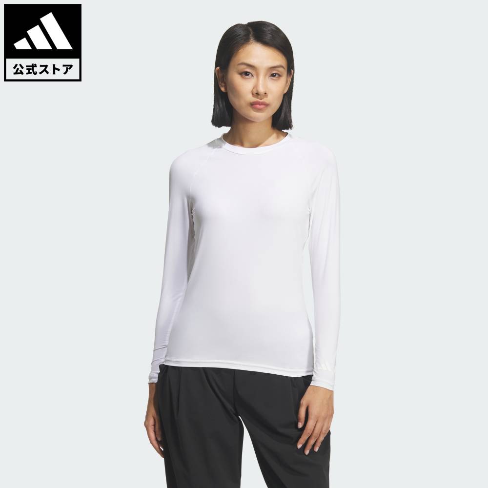 【公式】アディダス adidas 返品可 ゴルフ ゴルフ長袖ベースレイヤー パフォーマンス レディース ウェア・服 ベスト 白 ホワイト KA4306