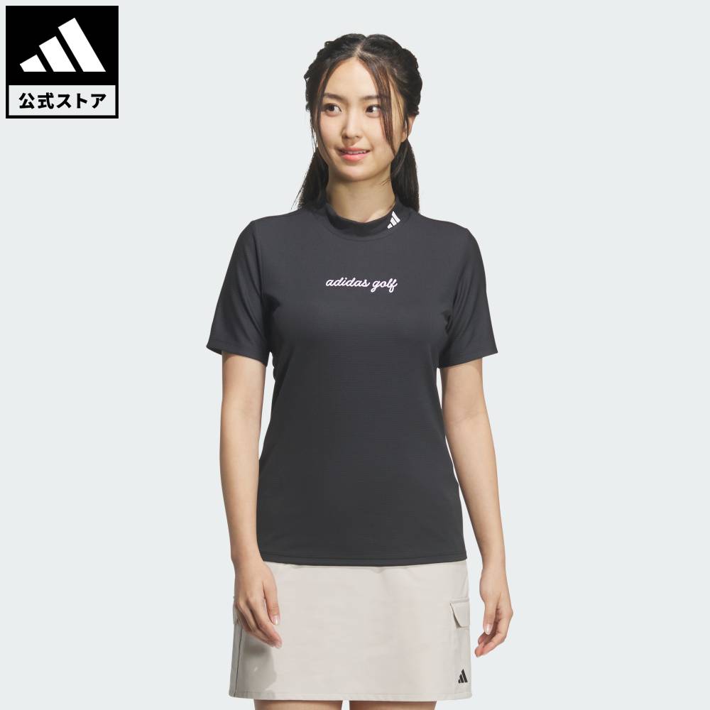 乐天商城 - 【ポイント10倍 5/9 20:00～5/20 23:59】 【公式】アディダス adidas 返品可 ゴルフ クライマクール モックネック 半袖シャツ パフォーマンス レディース ウェア・服 ポロシャツ 黒 ブラック KB4727 【PT】