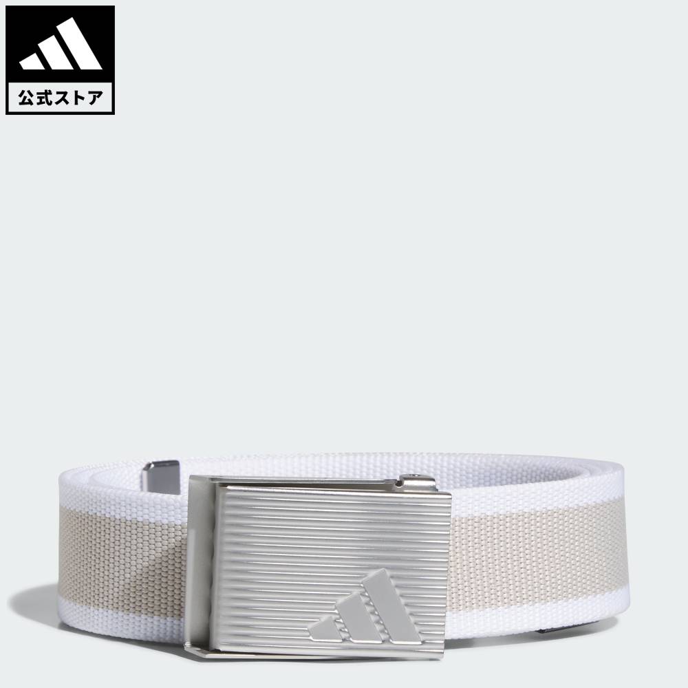 乐天商城 - 【ポイント10倍 5/9 20:00～5/20 23:59】 【公式】アディダス adidas 返品可 ゴルフ リバーシブル ストライプ ウェビングベルト パフォーマンス レディース アクセサリー ベルト 白 ホワイト KB9379 【PT】