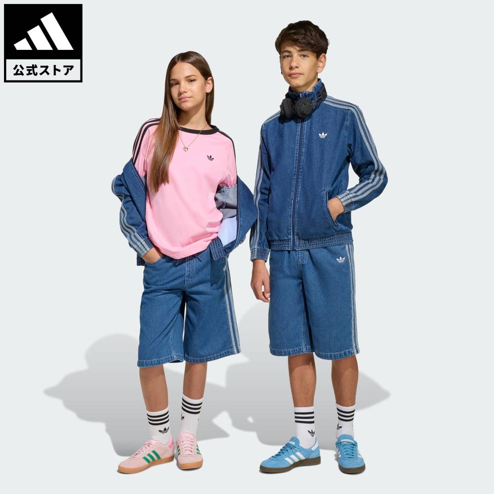 乐天商城 - 【ポイント20倍 5/9 20:00～5/20 23:59】 【公式】アディダス adidas 返品可 ライフスタイル デニムジョーツ オリジナルス キッズ／子供用 ウェア・服 ジャケット KE2969 【PT】